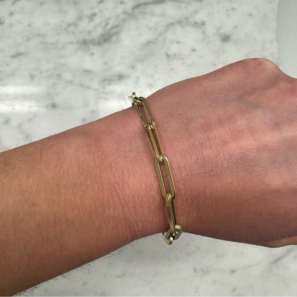 Paperclip Bracelet 14KT Gold